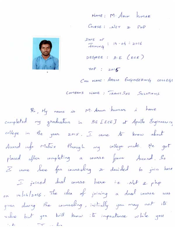 Dot Student Testimonial