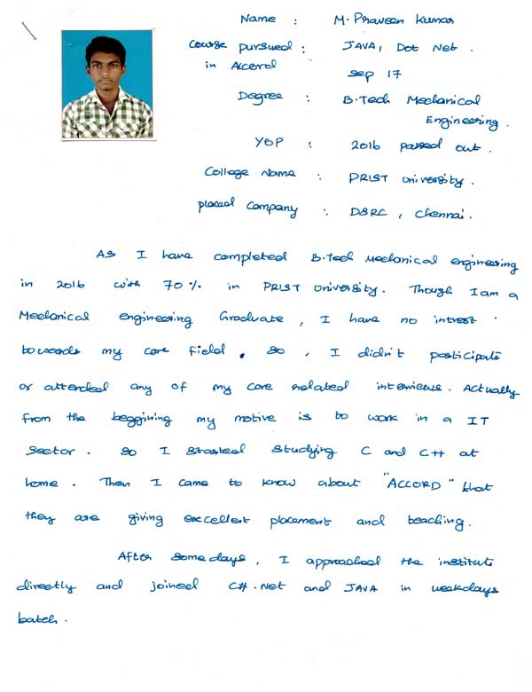 Dot Student Testimonial