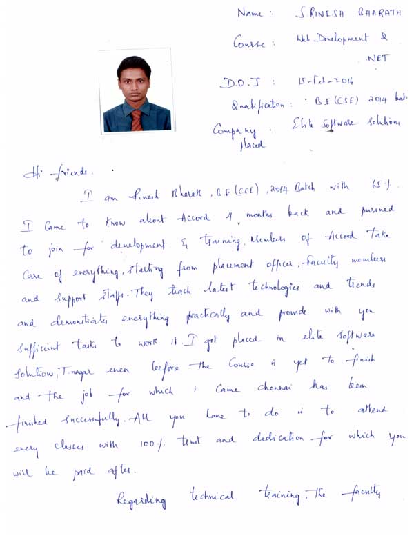Dot Student Testimonial