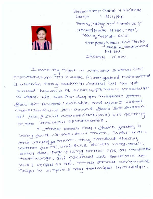 Dot Student Testimonial