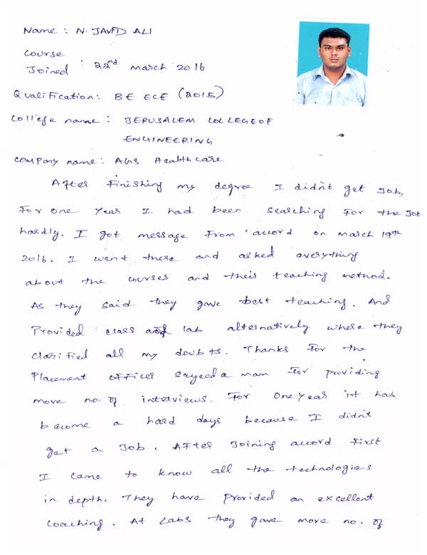 Dot Student Testimonial