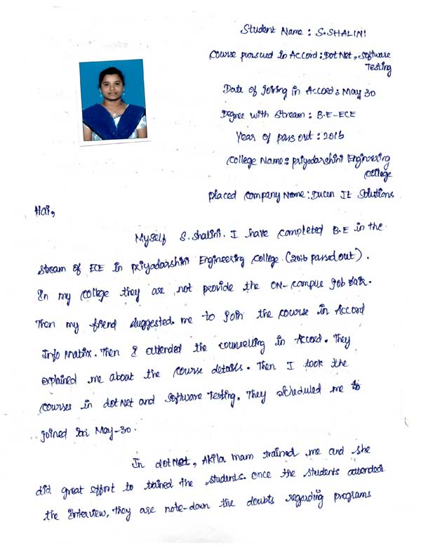 Dot Student Testimonial