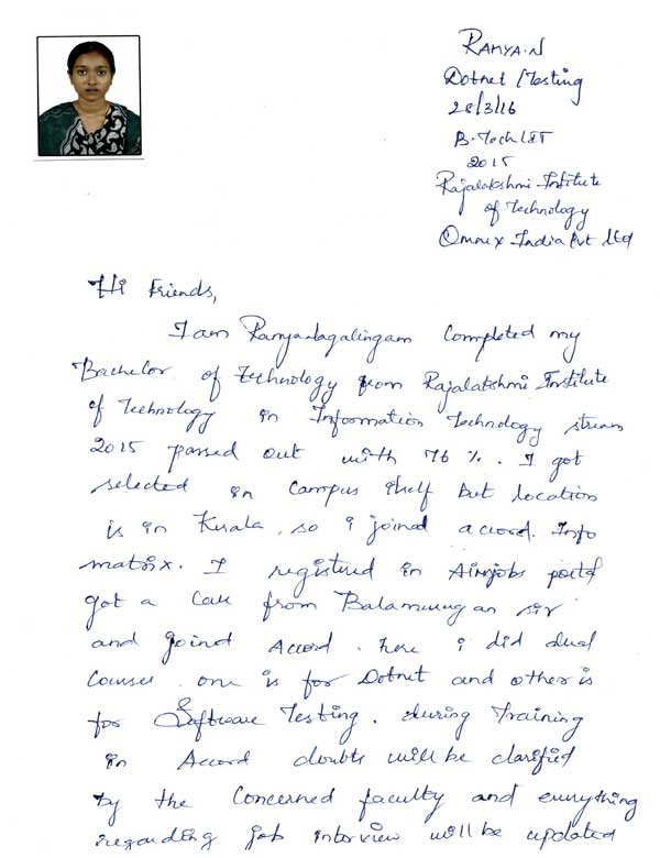 Dot Student Testimonial