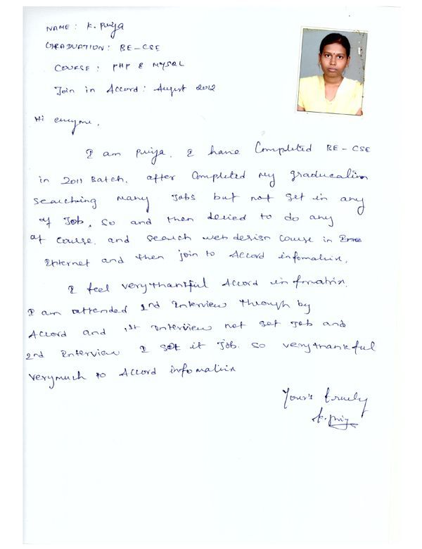 PHP Student Testimonial